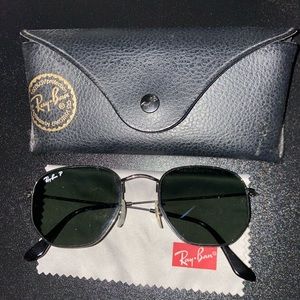 Polarized all black Hexagon Ray Bans